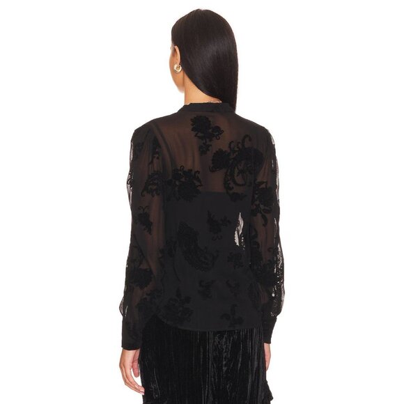 Hemant & Nandita Womens Shirt With Cami in Black Small New Button Down Blouse - Picture 14 of 16